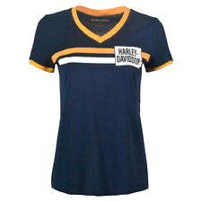 Camiseta para mujer Harley-Davidson Essential cuello en V Ringer manga corta (S03) segunda mano  Embacar hacia Mexico