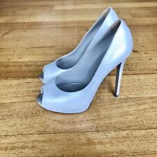 Salto Peeptoe Baldan Venezia prata couro nobuck, tamanho 37 comprar usado  Enviando para Brazil