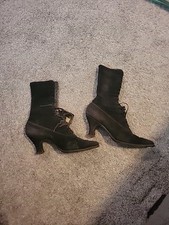 Botas vitorianas femininas antigas/antigas pretas com cadarço  comprar usado  Enviando para Brazil