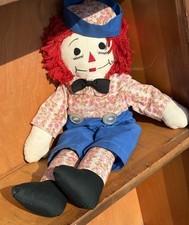 Boneca vintage Raggedy Andy feita à mão 1960’s tecido retrô excelente brinquedo bordado comprar usado  Enviando para Brazil