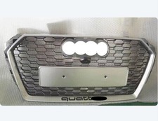 Para Audi 2017-2019 A4 S4 B9 RS4 para-choque dianteiro grade de favo de mel grade toda prata comprar usado  Enviando para Brazil