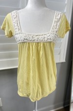 Camisa Swing Top Feminina Vintage Y2K Abercrombie & Fitch Amarela Babydoll Tamanho G comprar usado  Enviando para Brazil