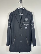 Usado, Casaco masculino Inc International Concepts médio preto mistura de lã Y2K militar  comprar usado  Enviando para Brazil