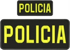 Usado, Adesivo bordado POLICIA 4X10 2x5 gancho nas costas LETRAS AMARELAS comprar usado  Enviando para Brazil