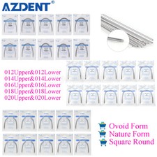 AZDENT Ortodoncia Dental Super Elástica Niti Arco Redondo Alambre Ovoide/Natural comprar usado  Enviando para Brazil