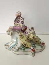Figura de porcelana continental de um chá bebedor oriental sentado, 18º c comprar usado  Enviando para Brazil