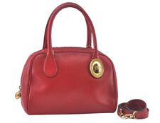 Auténtico Bolso de Mano Christian Dior 2 Vías Bandolera de Hombro Cuero Rojo CD 1701L segunda mano  Embacar hacia Argentina