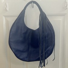 nova bolsa B-low the Belt couro azul royal hobo ilha justa com franjas, usado comprar usado  Enviando para Brazil