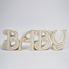 Ornamento colecionável de cerâmica para decoração de quarto de bebê palavra 3D Lenox comprar usado  Enviando para Brazil