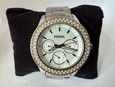 Usado, Relógio feminino Fossil de aço inoxidável com moldura de cristal ES2860 comprar usado  Enviando para Brazil