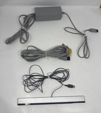 Lote de cabo de alimentação, cabo AV, barra sensor original do fabricante Nintendo marca Wii comprar usado  Enviando para Brazil