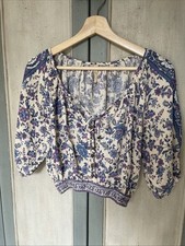 Blusa Spell & the Gypsy Folk Song Bohemian Feminina Cropped No Céu Pequena comprar usado  Enviando para Brazil