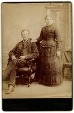 Cartão de gabinete por volta de 1880 Hoover marido e esposa Oak Harbor Ohio comprar usado  Enviando para Brazil