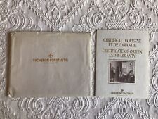 Certificato origine vacheron usato  Napoli