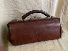 Vintage Pequeno Tapete Soviético Bolsa de Viagem 14" Mala Couro Marrom Década de 1930 URSS comprar usado  Enviando para Brazil