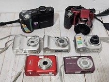 Lote de 7 câmeras digitais Nikon Coolpix 4500 L830 L18 S210 3100 3200 5200 PEÇAS comprar usado  Enviando para Brazil