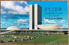 Cartão postal fotográfico QSL - Brasília DF Brasil Waldemar C. Dias PY2DW 1966 comprar usado  Enviando para Brazil