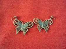 Boucles oreilles papillons d'occasion  Matignon