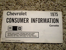 1975 corvette factory for sale  Canfield