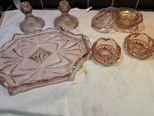 Vintage pink crystal for sale  COVENTRY