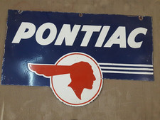 SINAL DE ESMALTE PONTIAC PORCELANA 32X20 POLEGADAS DUPLA FACE comprar usado  Enviando para Brazil