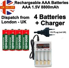 Aaa rechargeable battery for sale  CARSHALTON