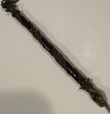 "Vintage Torá Pointer Scroll Work tono dorado y borgoña 4""" segunda mano  Embacar hacia Mexico