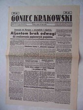 POLAND Krakow 1943 Daily WWII Newspaper GONIEC KRAKOWSKI. na sprzedaż  Wysyłka do Poland