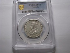 1928 Florin Moeda Vintage Baixa 8 Pérolas Austrália Classificação PCGS 53 Escudo de Ouro CERTO comprar usado  Enviando para Brazil