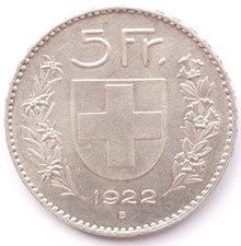 franchi svizzeri 1922 usato  Napoli