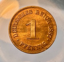 Pfennig 1887 kaiserreich gebraucht kaufen  Husum