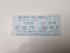 Ticket stub northampton for sale  MANCHESTER