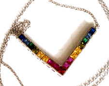 Multicolor zirkon collier gebraucht kaufen  Aschaffenburg