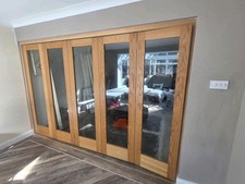 Solid oak bifold for sale  SEAFORD