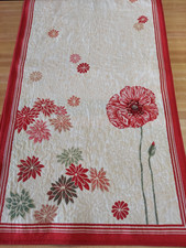Corredor de mesa francês provençal tecido jacquard papoula vermelha - Feito na França, usado comprar usado  Enviando para Brazil