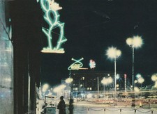 AK , Warszawa - Warszawa , widok miasta nocą / Polska , gel. 196? na sprzedaż  Wysyłka do Poland