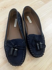 Mokassins blau felloptik gebraucht kaufen  Berlin