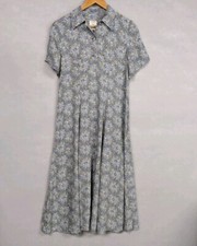 Vestido feminino Laura Ashley Cottagecore manga curta colarinho 13 azul floral LEIA comprar usado  Enviando para Brazil