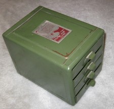 Vintage 1940 Mini Arquivo Baú Industrial Steelmasters Metal Caixa de 4 Gavetas comprar usado Vintage 1940 Mini Arquivo Baú Industrial Steelmasters Metal Caixa de 4 Gavetas comprar usado  Enviando para Brazil