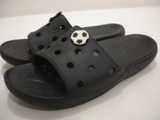 Usado, Sandálias femininas 7 M Crocs icônicas clássicas slide preto gol de futebol! Chinelo 206121 comprar usado  Enviando para Brazil