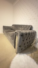 Plush velvet chesterfield for sale  TELFORD