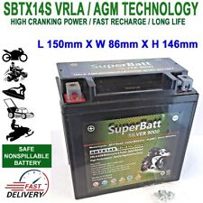 Superbatt sbtx14s ytx14 for sale  GLASGOW