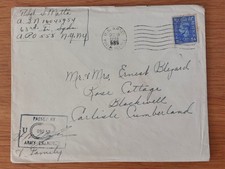 Postal history 1944 for sale  WORKINGTON