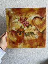 Wandbild gemälde herzen gebraucht kaufen  Tüßling