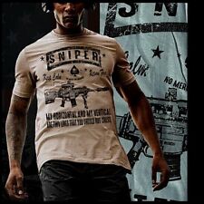 Camiseta Sniper Militar Rifle Cruzado Especialista Marcenaria Minha Camiseta Linha Horizontal comprar usado  Enviando para Brazil