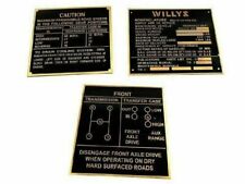 Novo em folha raro gravura em latão ácido para Willys Jeep MB GPW painel conjunto de placa de dados comprar usado  Enviando para Brazil
