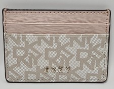 Porta-cartões com logotipo de couro rosa DKNY  comprar usado  Enviando para Brazil