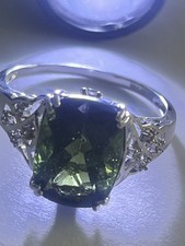 Moldavite silver ring for sale  Clearlake