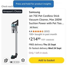 samsung vacuum cleaner for sale  BEDFORD
