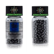 Frasco preenchido com pellets de metal selênio, elemento 34 amostra ~20 gramas 99,999% Se comprar usado  Enviando para Brazil